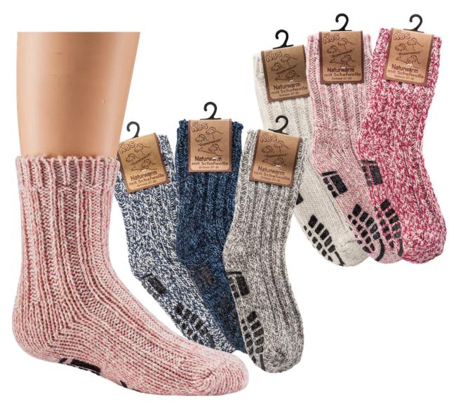 3 Paar TippTexx 24 Kinder ABS-Norwegersocken Stoppersocken